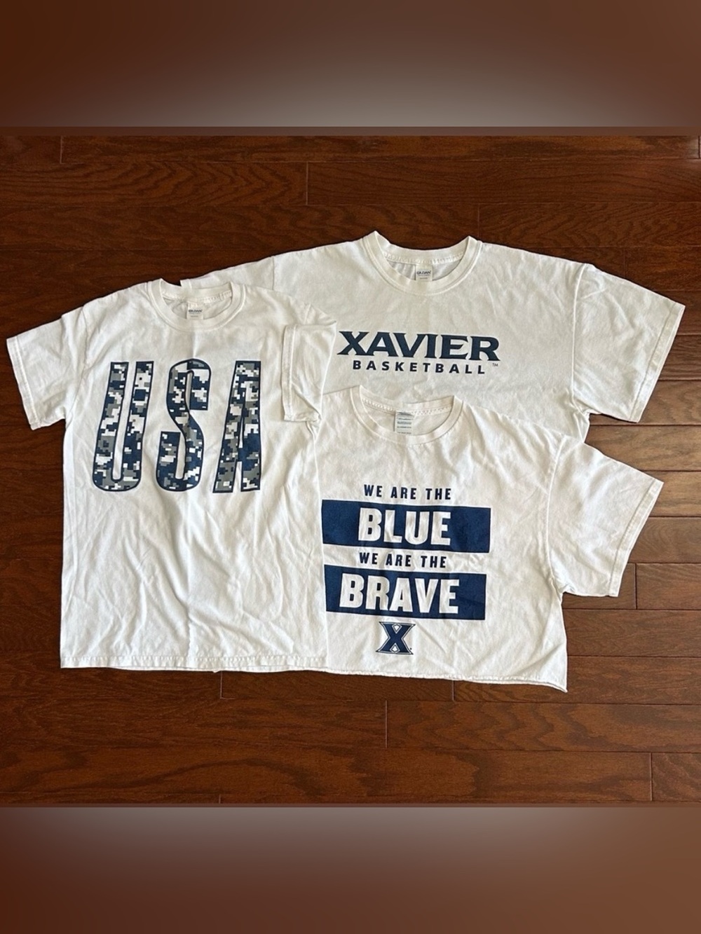 Xavier University Crosstown Shootout & USA Veteran Short Sleeve T Shirt Top Lot